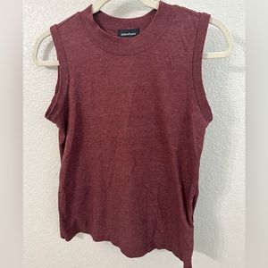 Richer Poorer Easy Tank Heathered Red Burgundy Muscle Tee Sleeveless